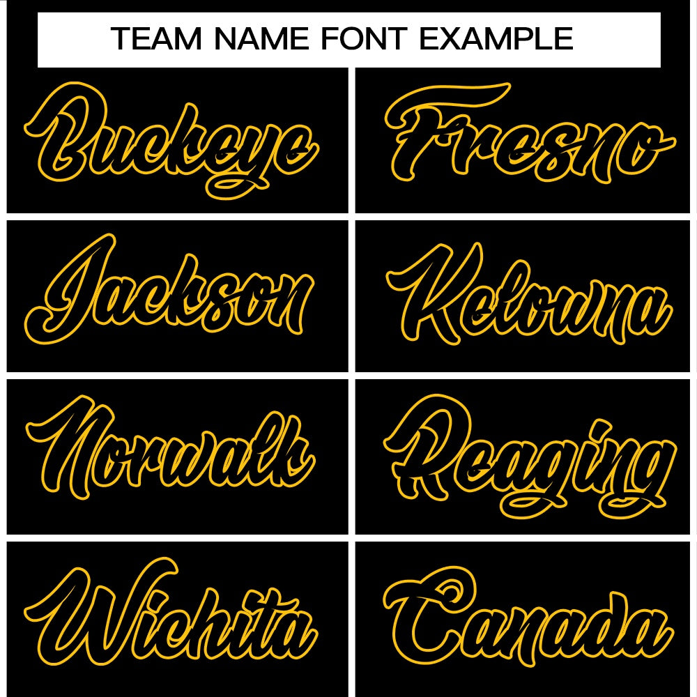black baseball jersey team name font example