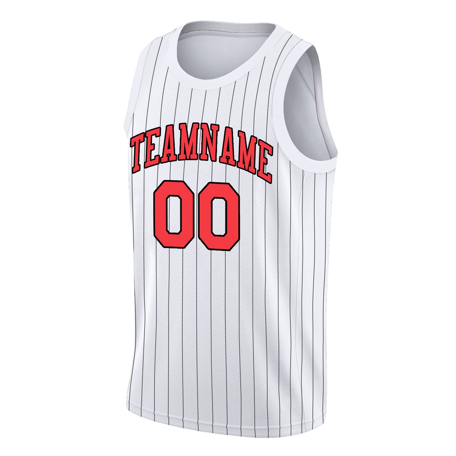 Custom White Red Black Stripe Fashion Tops Fashion Sportwear Basketball Jersey