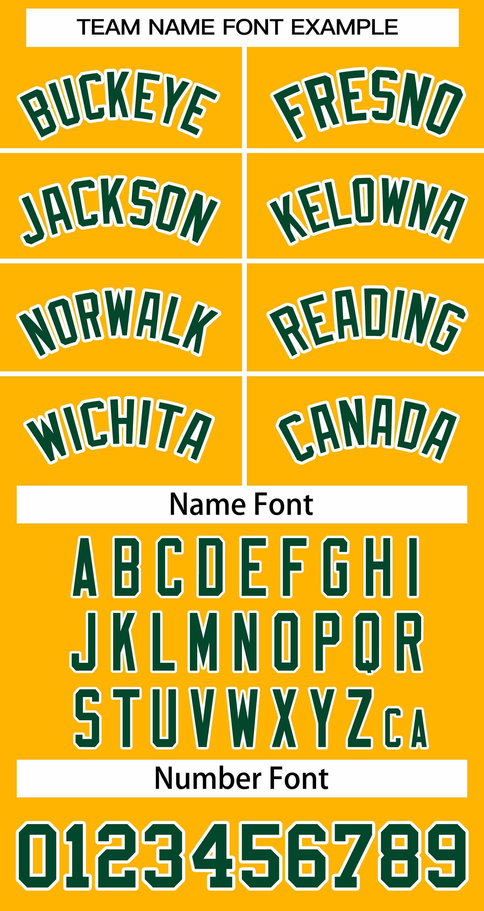 Custom Gold Green White Classic Style Baseball Jersey for Women