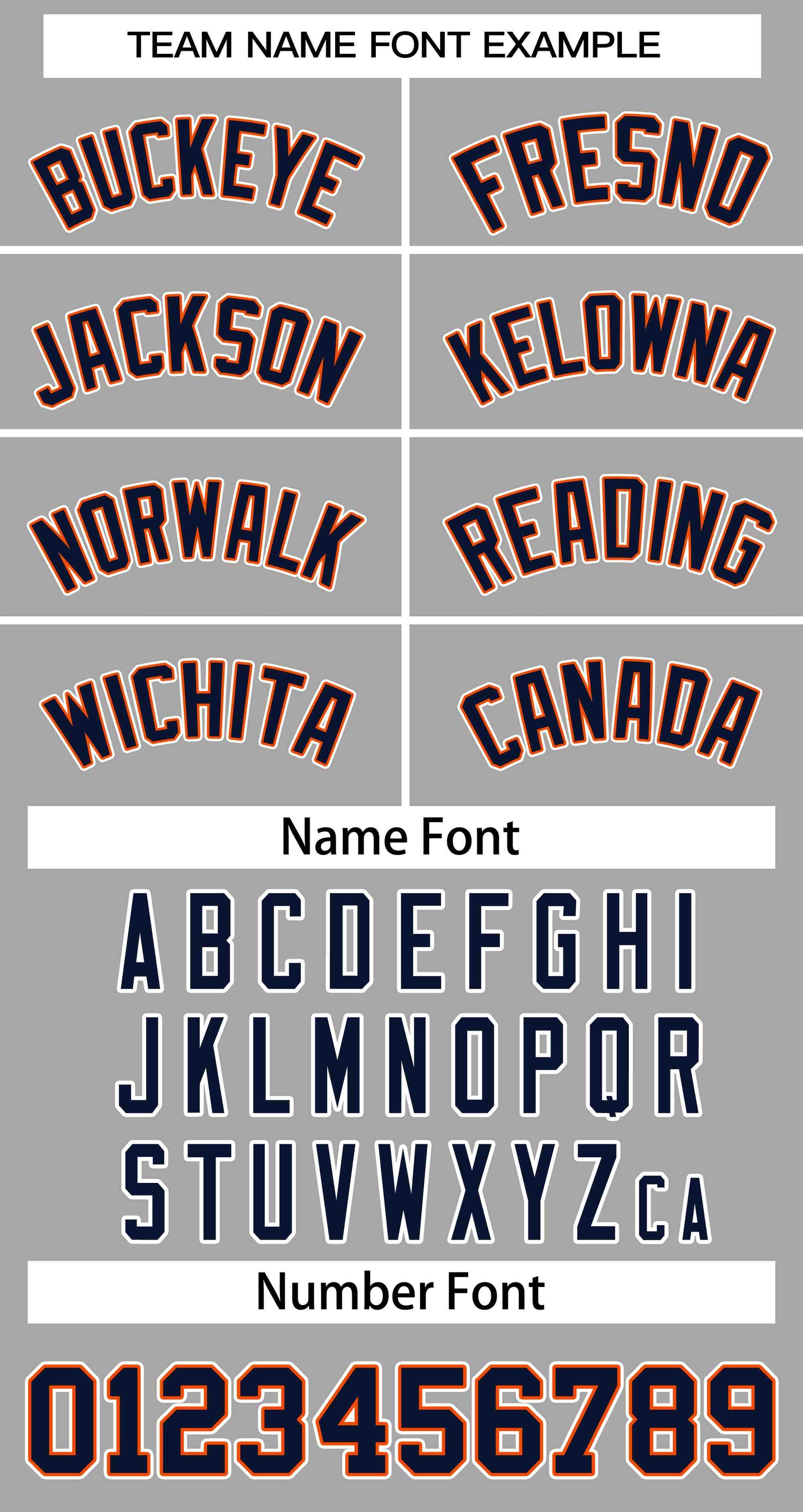 Custom Gray Navy-Orange Classic Style Authentic Two-Button Softball Jersey