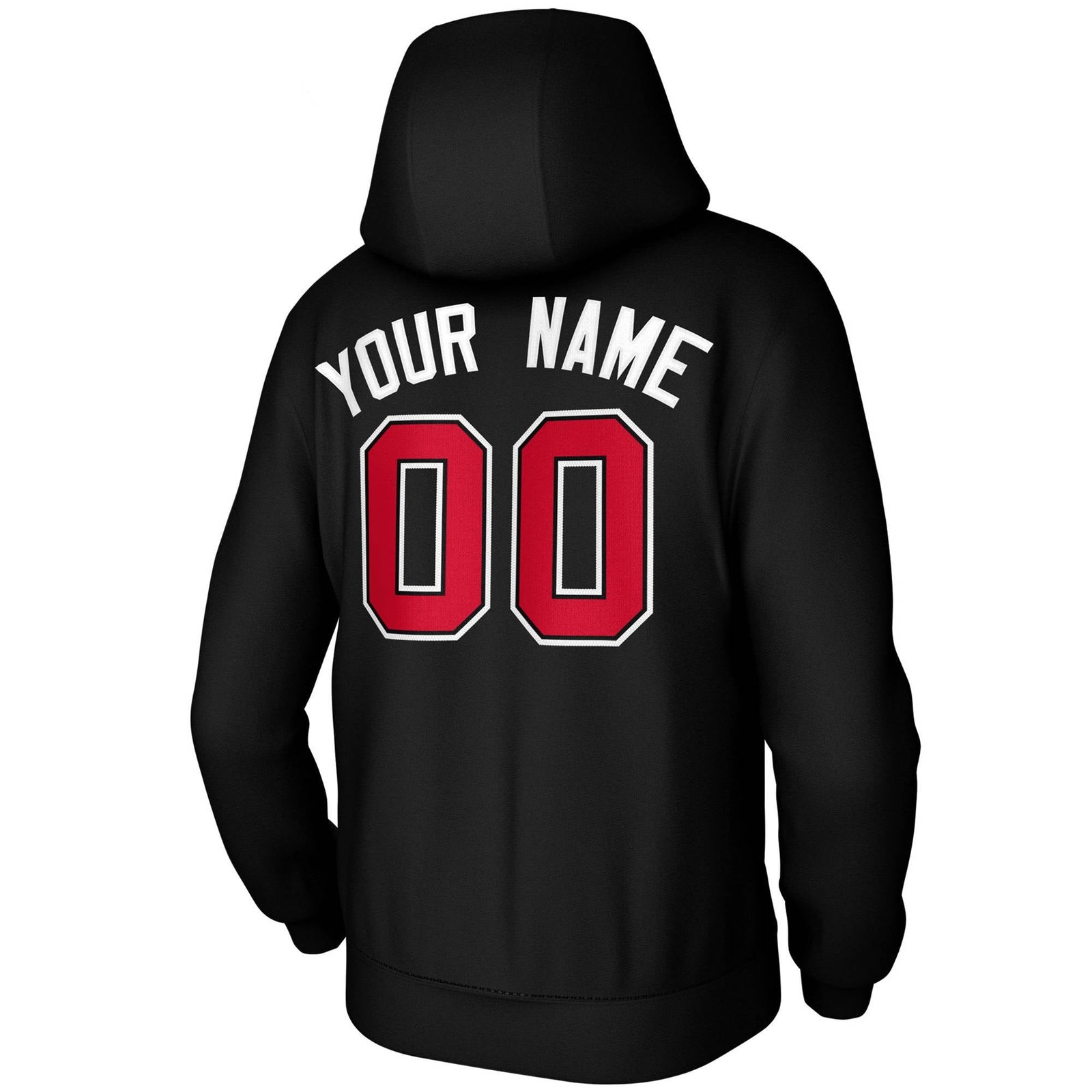 Custom Black Red-Black-White Classic Style Sweatshirts Uniform Pullover Hoodie
