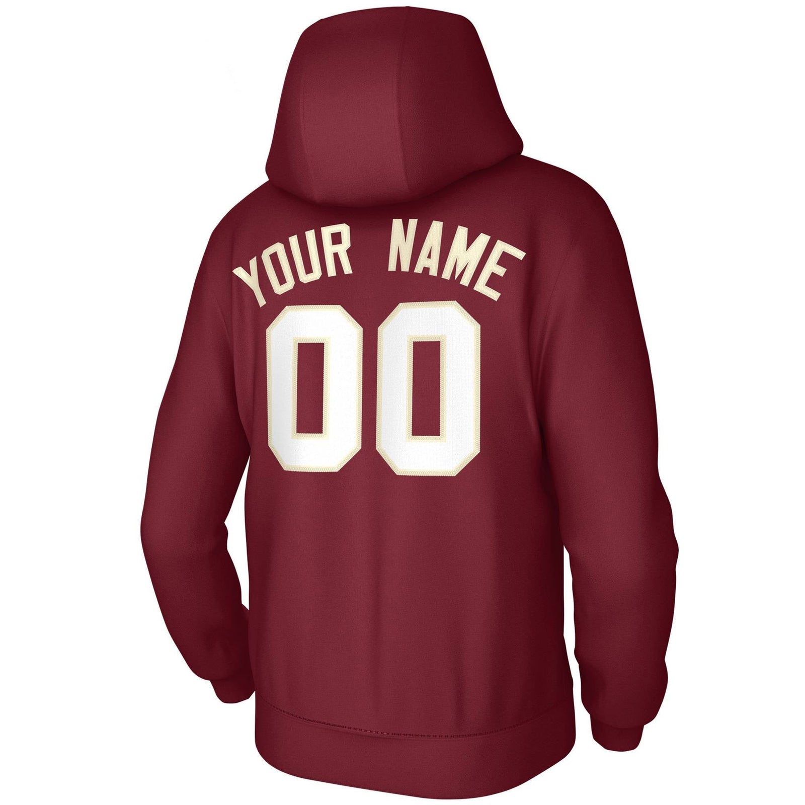 Custom Cardinal Black-Cream Classic Style Personalized Uniform Pullover Hoodie