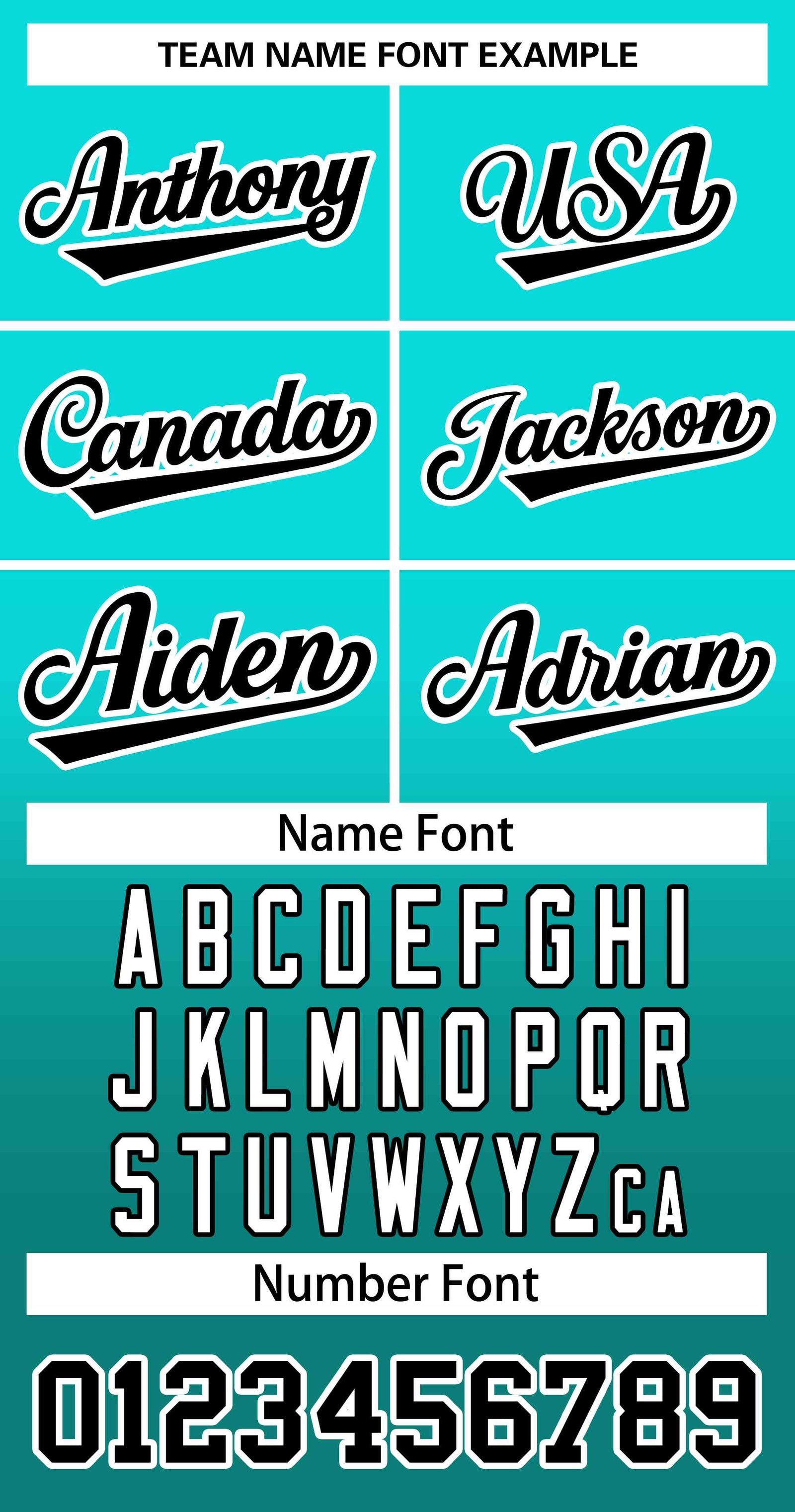 Custom Light Green Aqua Black-White Gradient Fashion Authentic Two-Button Softball Jersey