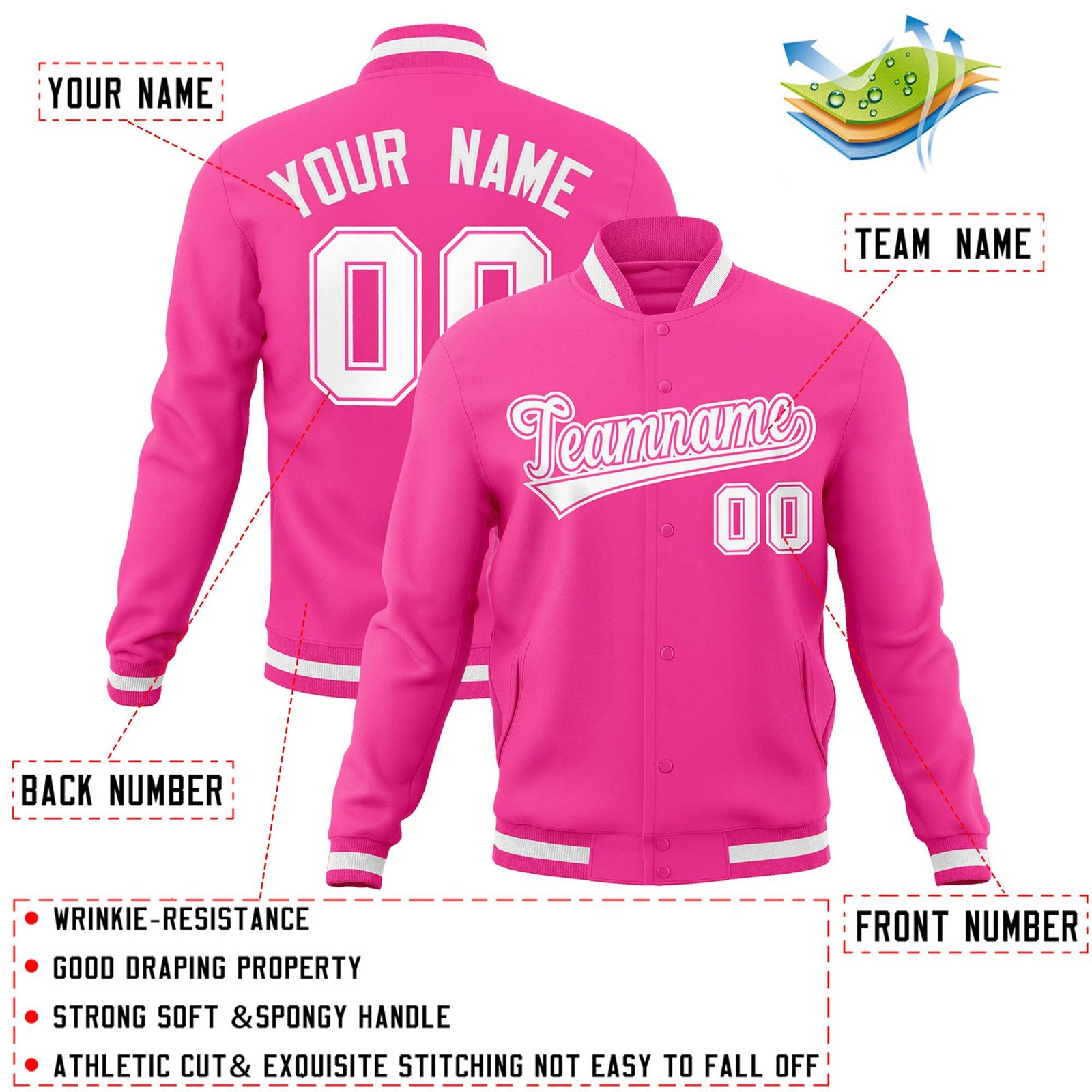 Pink Baseball Jacket