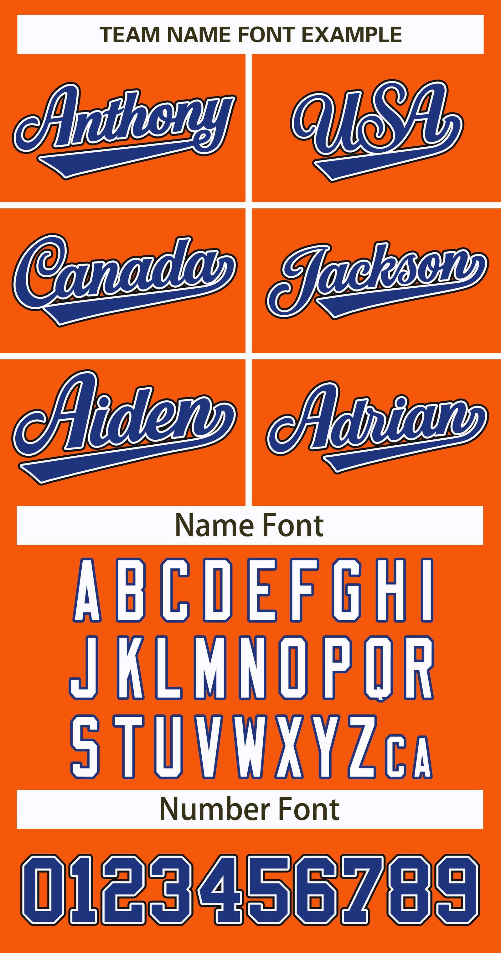 Custom Orange Royal White-Black Classic Style Hockey Jersey