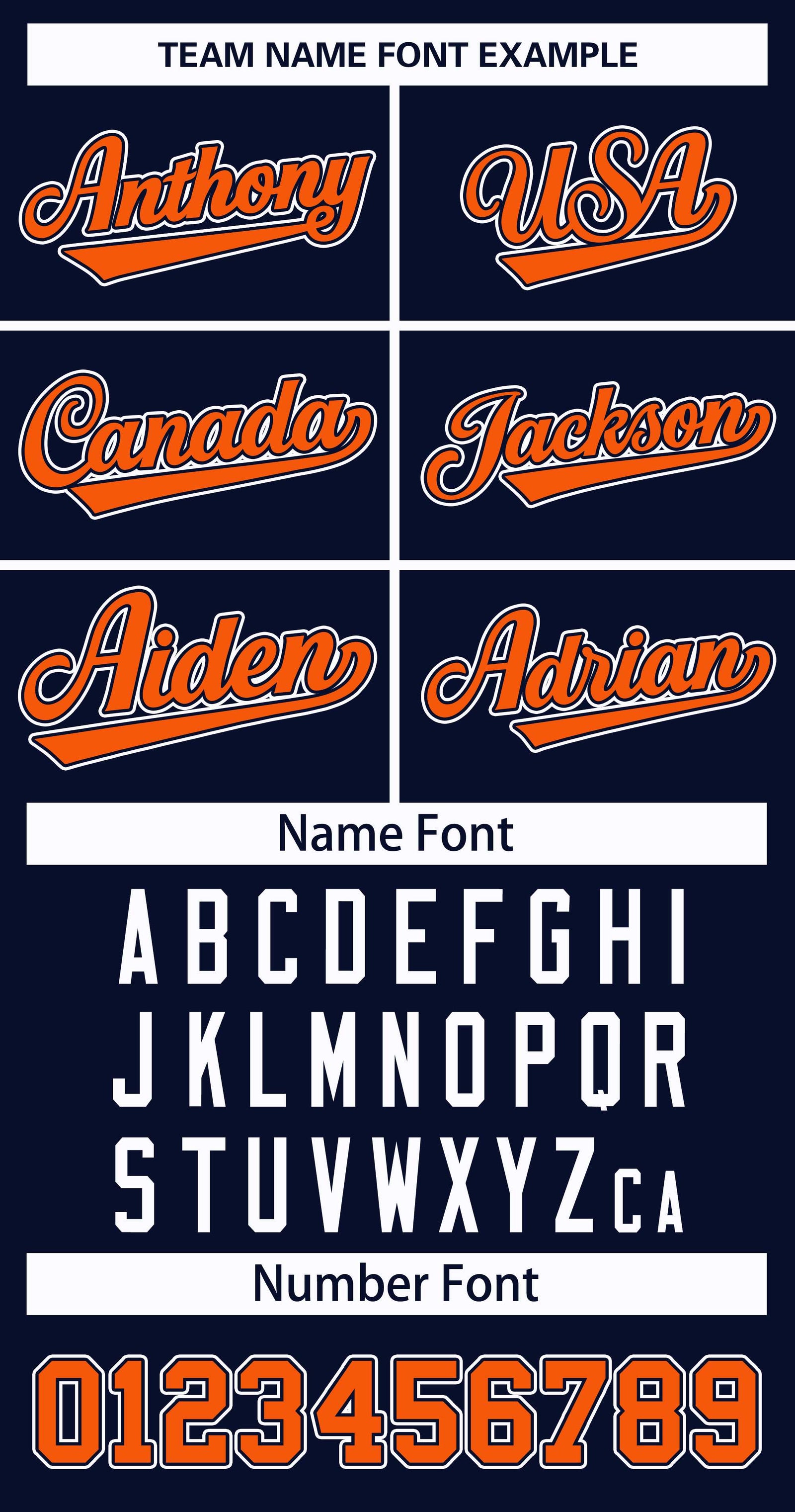 Custom Navy Orange Navy-White Classic Style Hockey Jersey
