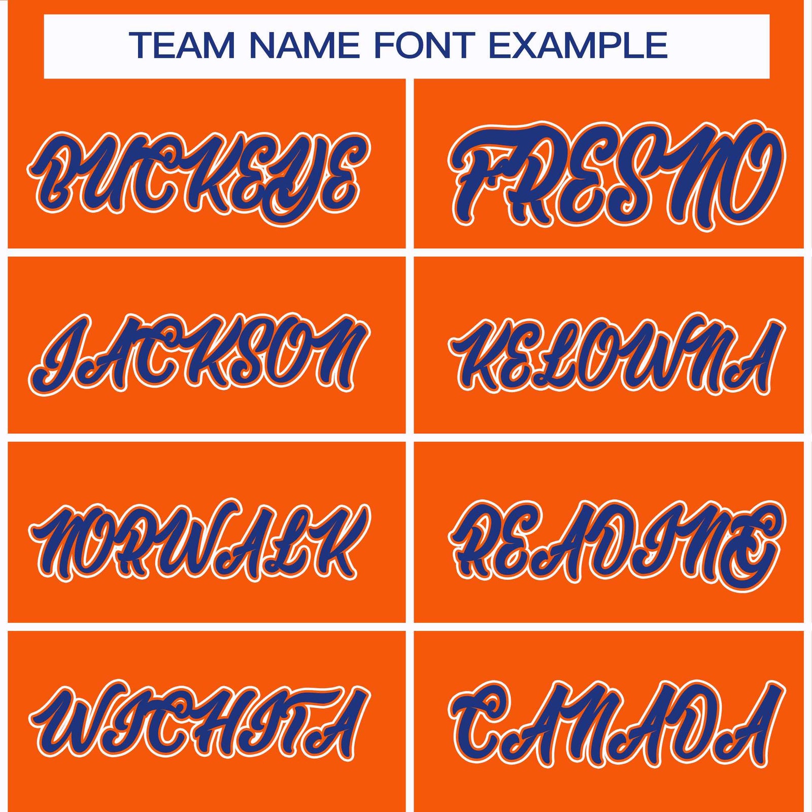 Custom Orange Royal Orange-White Classic Style Hockey Jersey