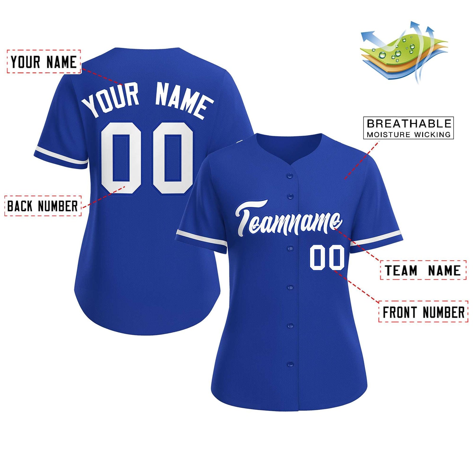 Royal Blue Baseball Uniforms