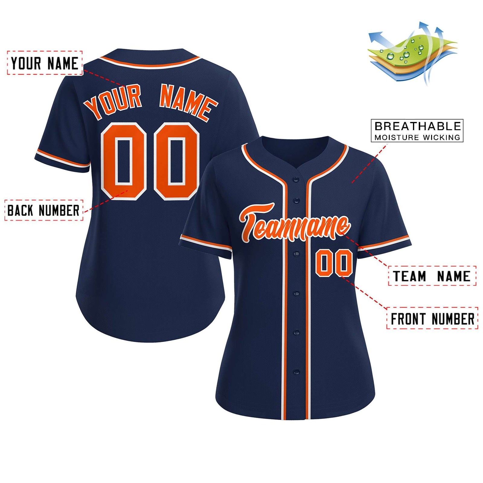 Navy Baseball Jersey