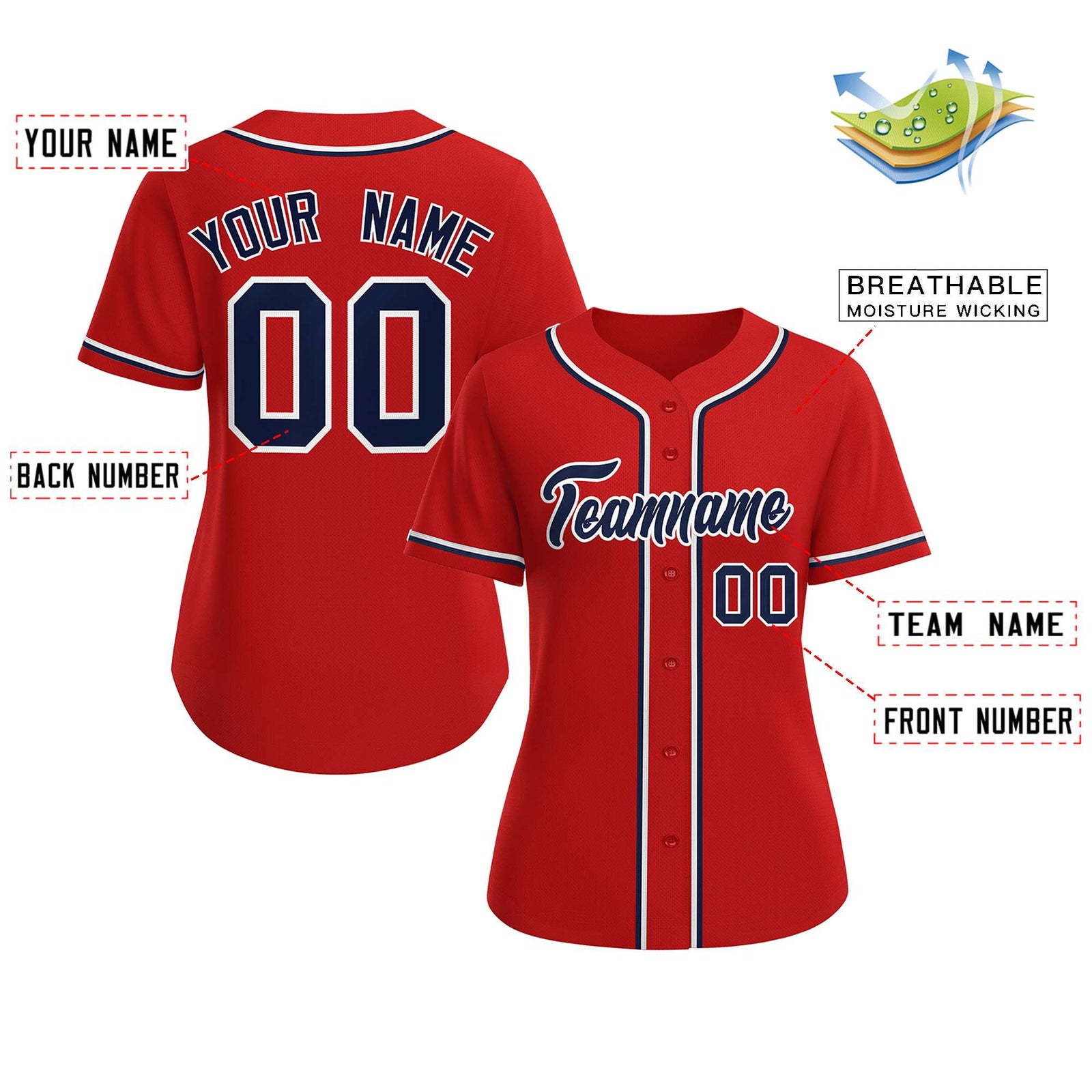 Red Baseball Uniforms