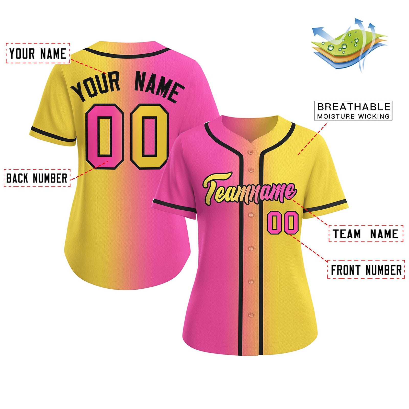 Gradient Baseball Jersey