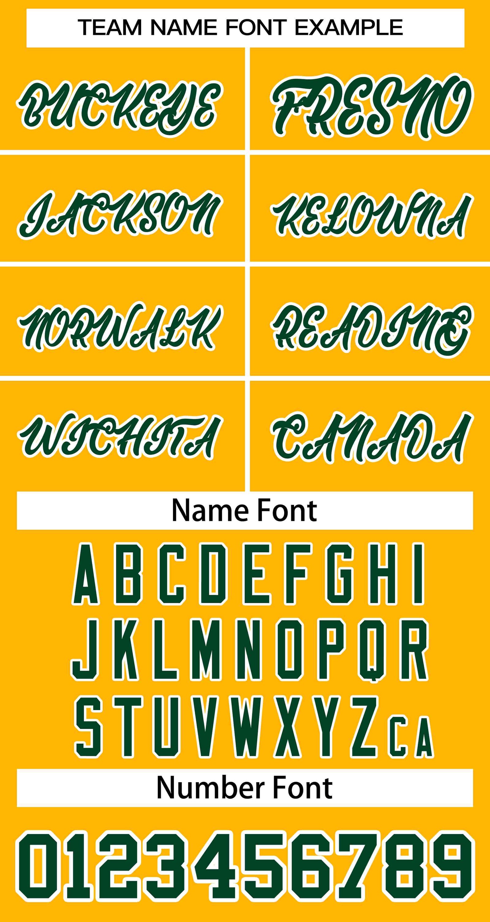 Custom Gold Green-White Classic Style Authentic Two-Button Softball Jersey