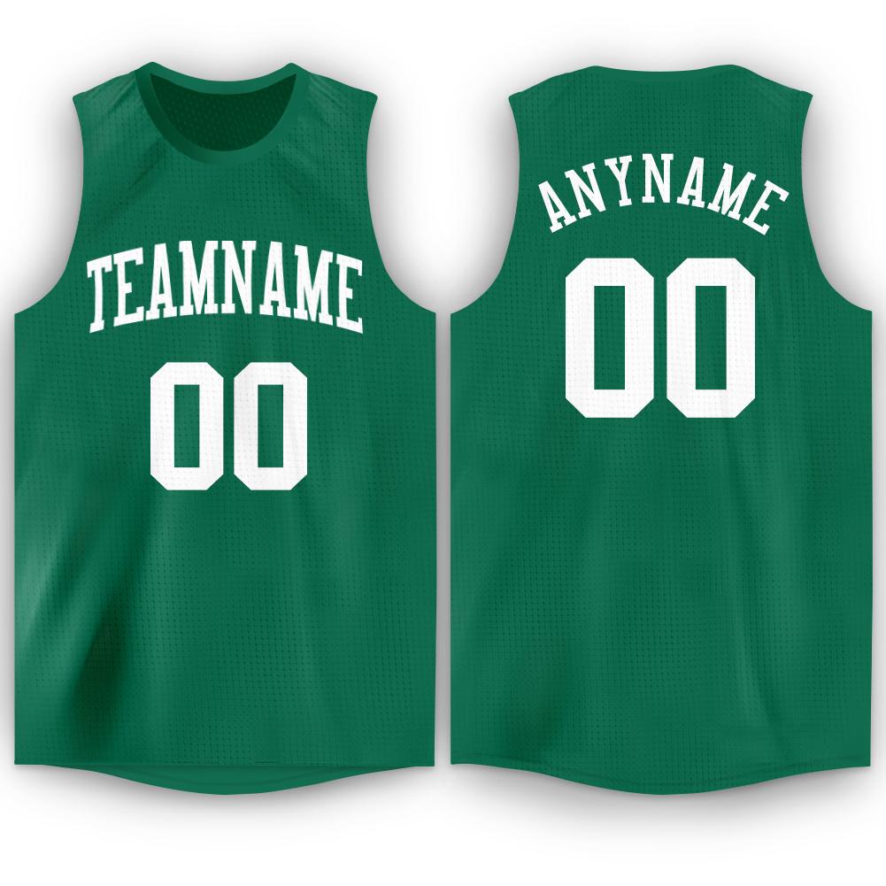 Custom Green White Classic Tops Fashion Sportwear Basketball Jersey