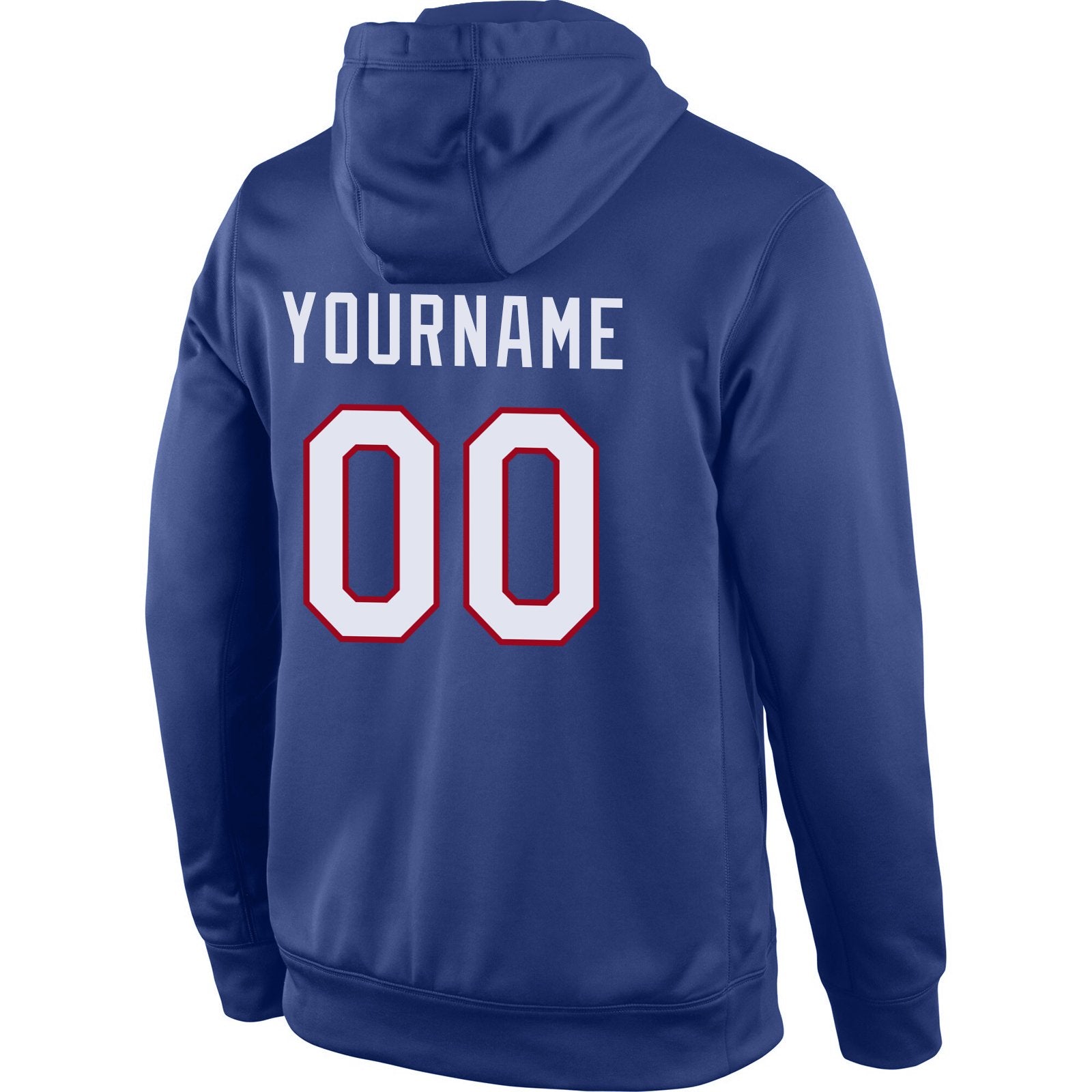 Custom Royal White-Red Classic Style Uniform Pullover Fashion Hoodie