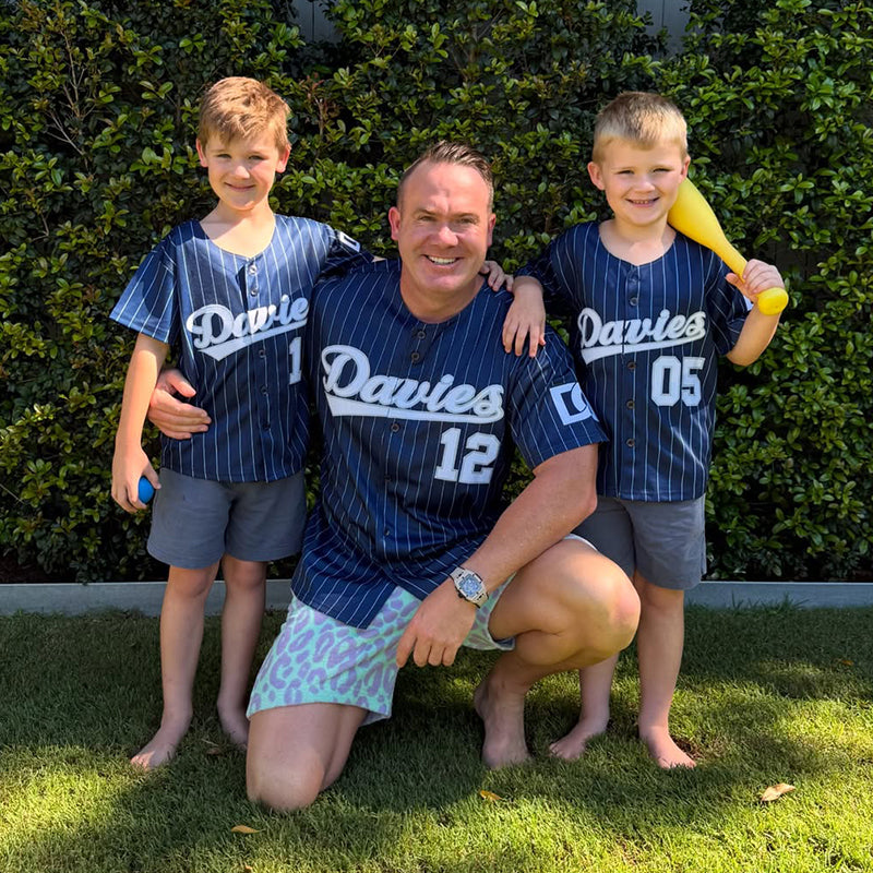 Custom Navy White-Gray Stripe Fashion Authentic Baseball Jersey