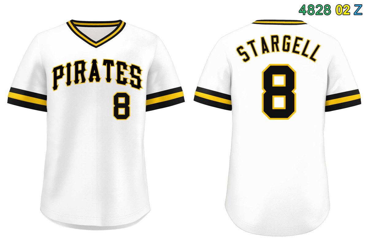 Fans-Made |Custom White Black Classic Style V-Neck Authentic Pullover Baseball Jersey¨C Available for Reorder