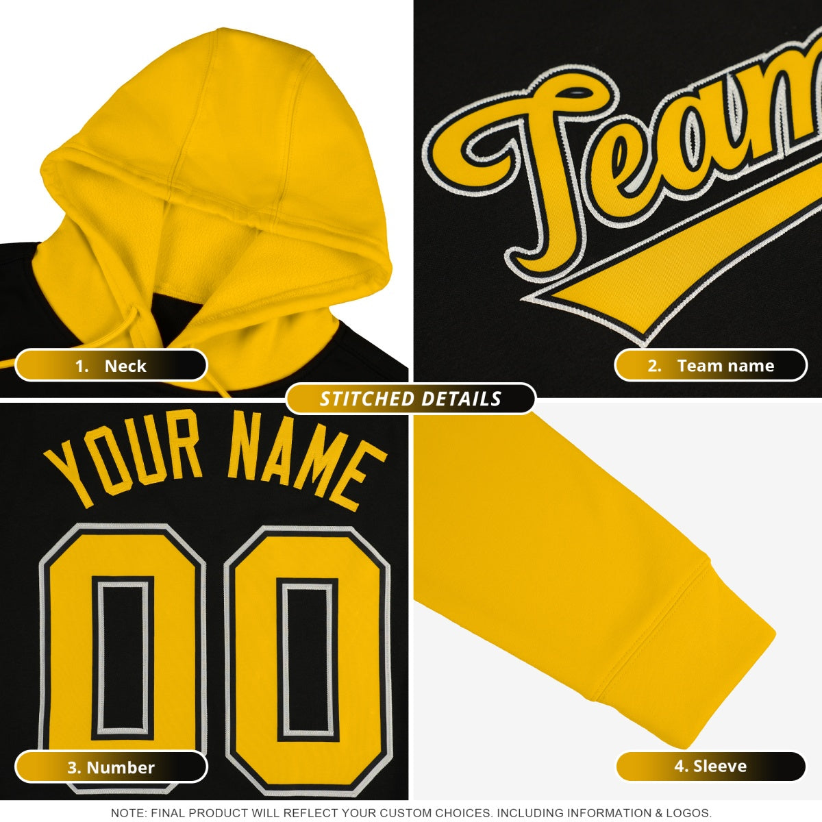 Custom Neon Green Navy Leopard Print Pullover Sweatshirt Hoodie| KXKSHOP