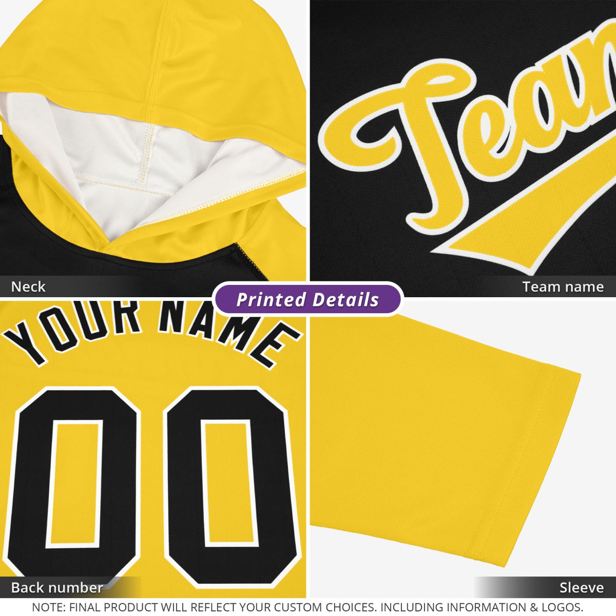 Custom Gold Orange Leopard Print Pullover Sweatshirt Hoodie| KXKSHOP