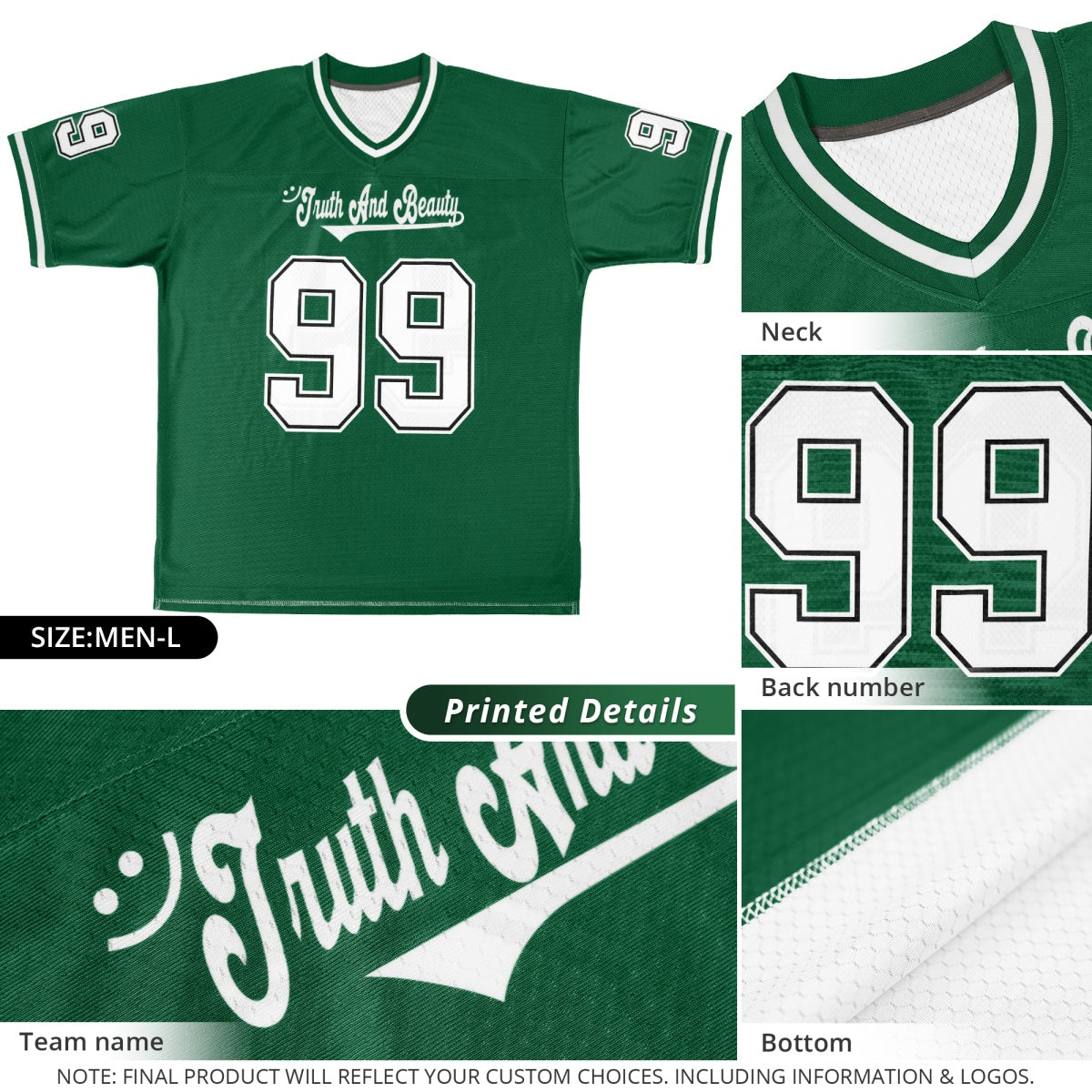 Custom Light Brown Gold sequin lettering Moisture-Wicking Football Jersey| KXKSHOP