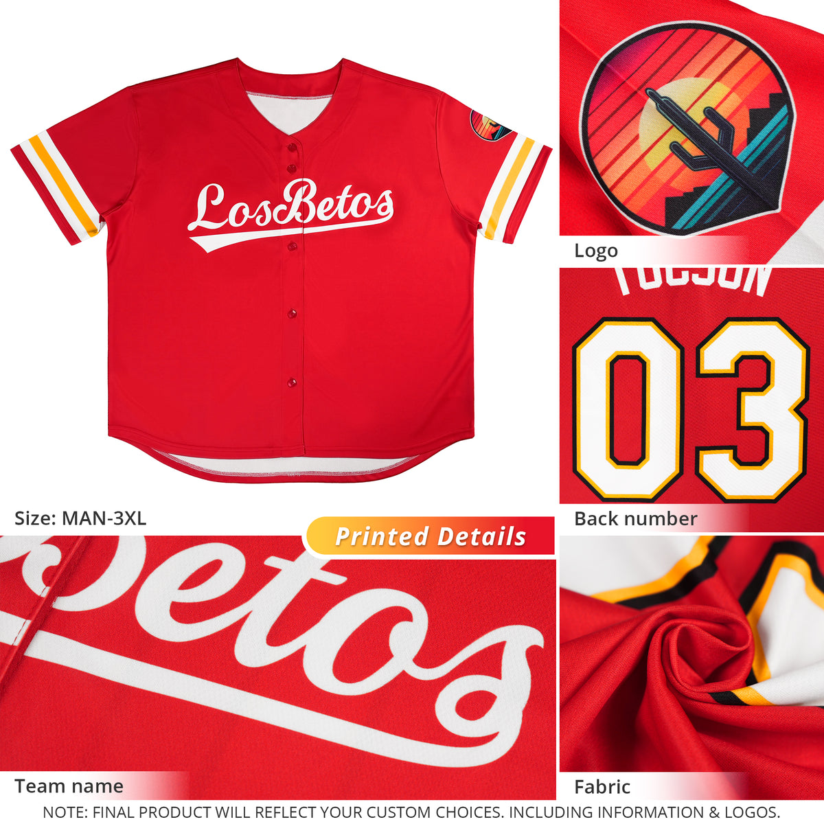 Custom Red White Classic Style Authentic Baseball Jersey