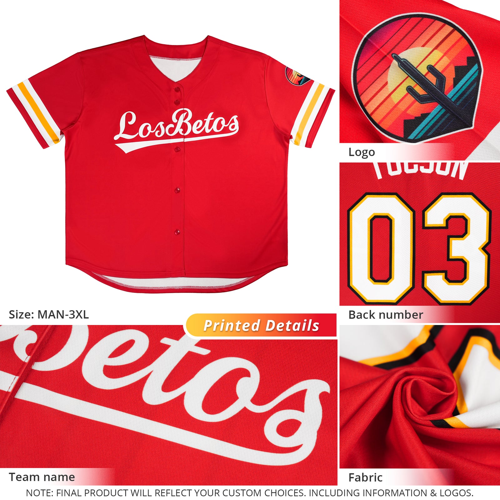 Custom Red White Classic Style Authentic Baseball Jersey