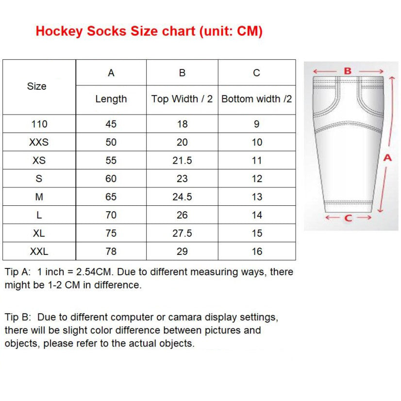 Professional Ice Hockey Socks -  Multiple Team Colors Available