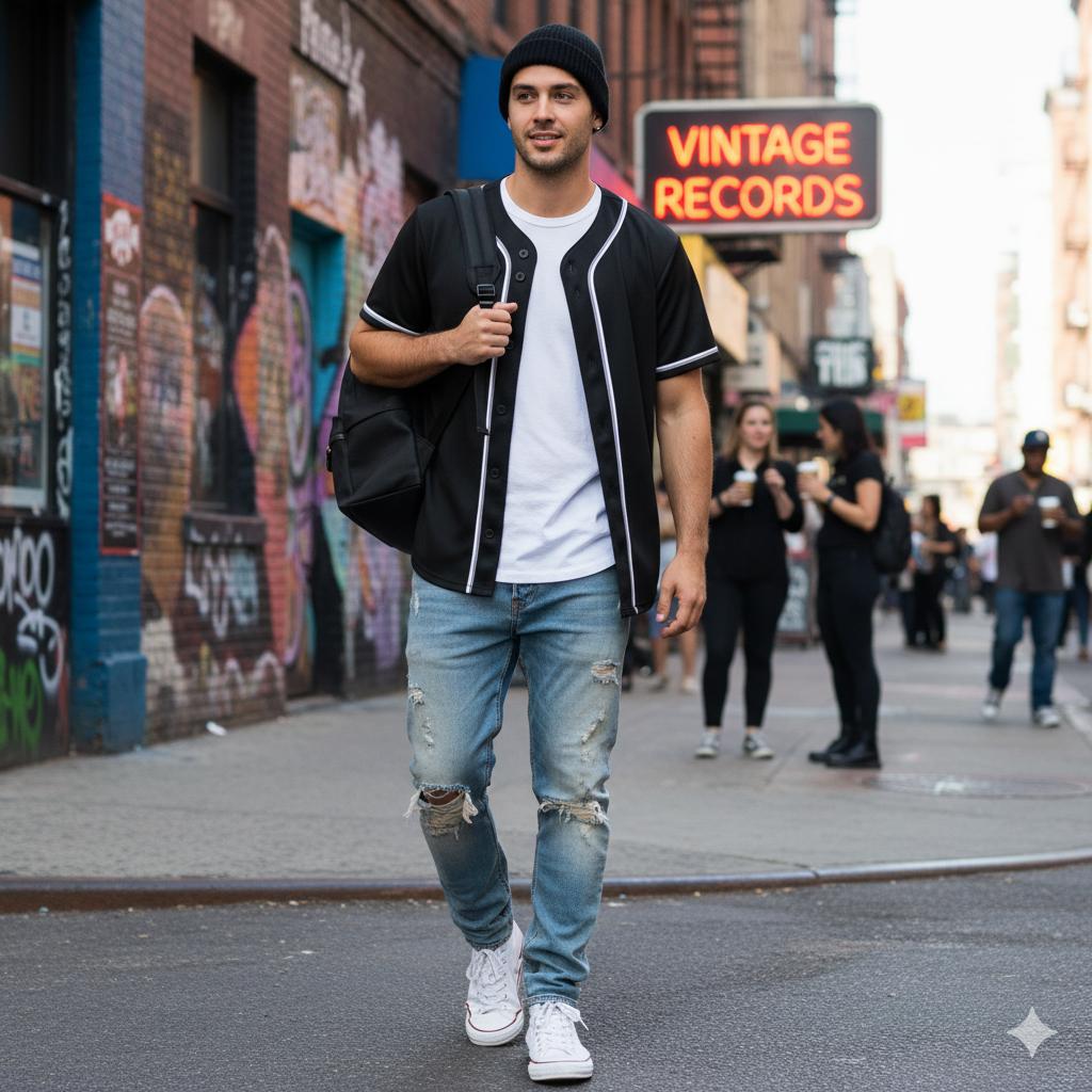 Black Gray-White Classic Style Authentic Baseball Jersey For Men