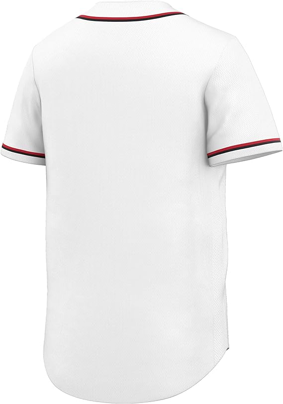 White Red-Black Classic Style Baseball Jersey For Men