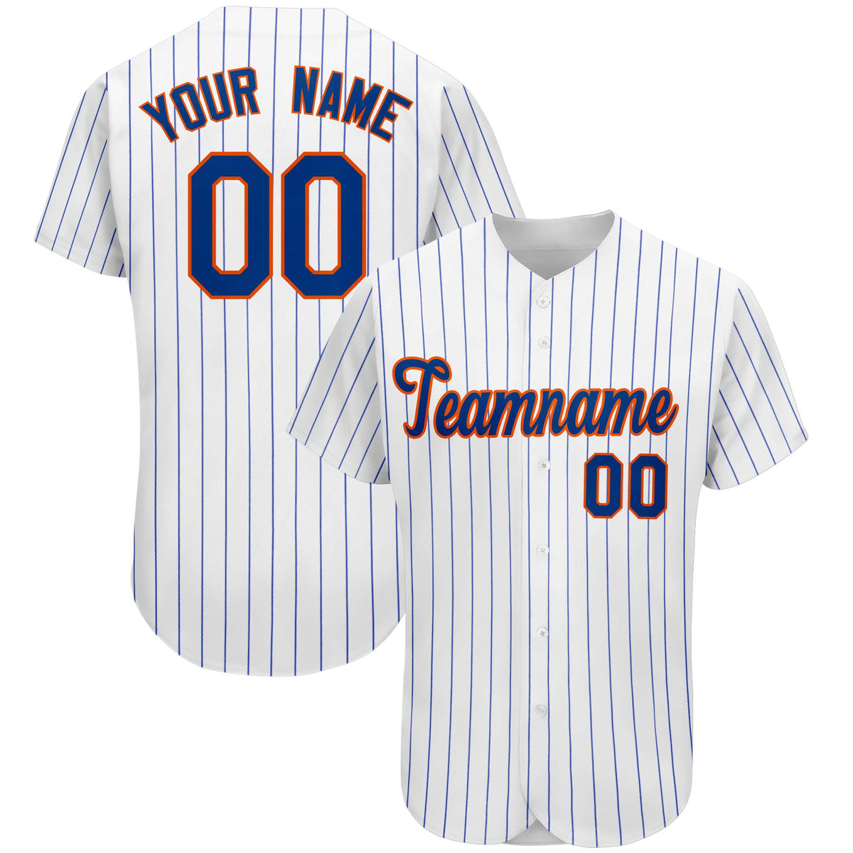 Custom Royal Team Classic Style Authentic Baseball Jersey