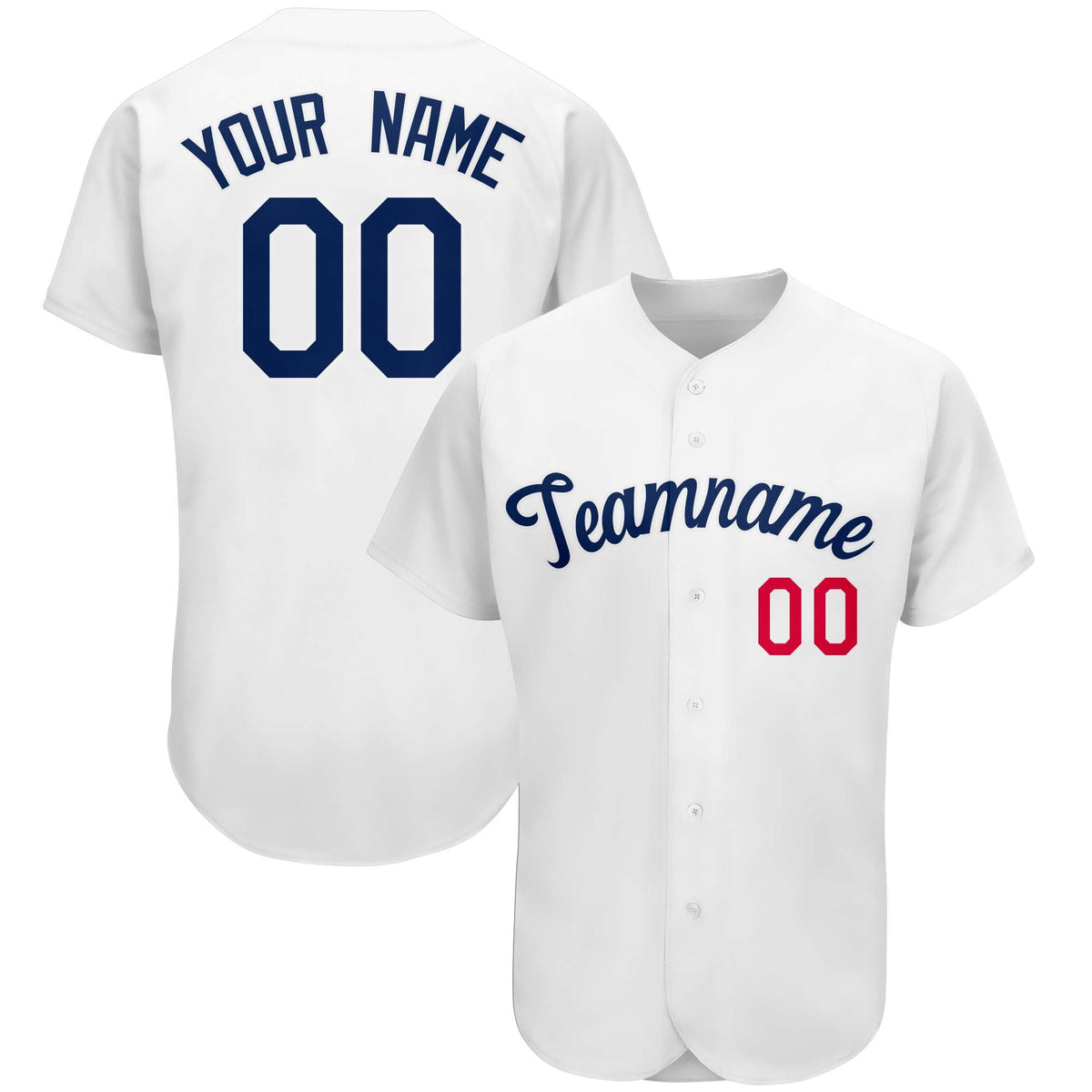 Custom White Team Classic Style Authentic Baseball Jersey