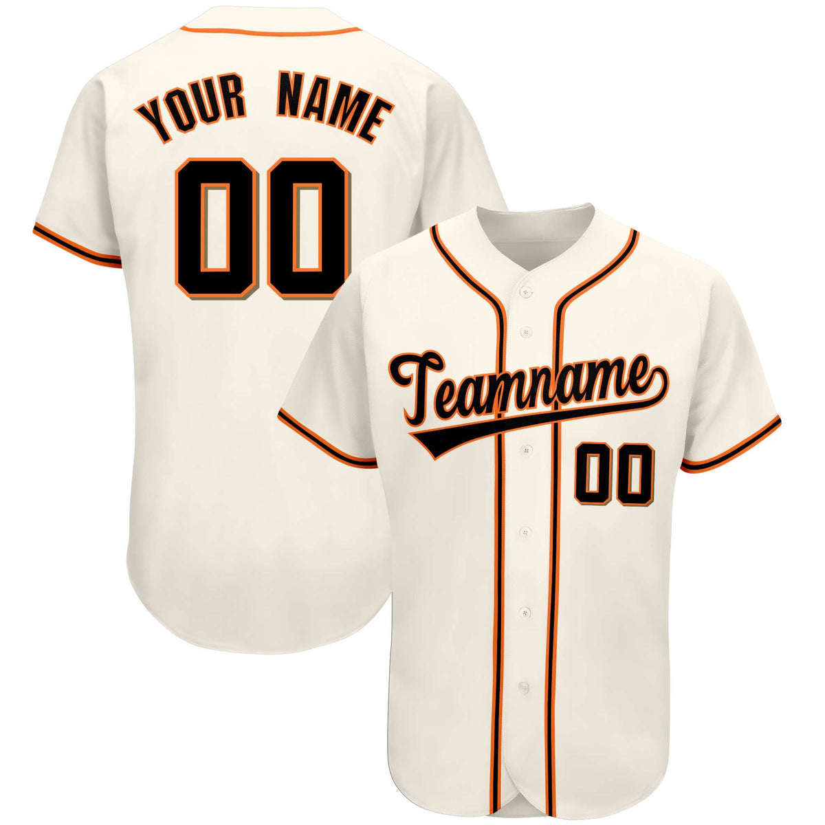 Custom Cream Team Classic Style Authentic Baseball Jersey