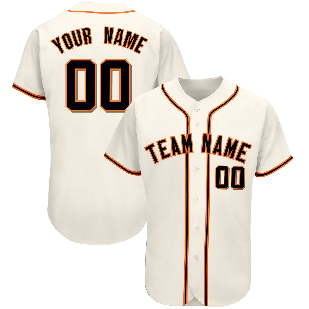 Custom Cream Team Classic Style Authentic Baseball Jersey