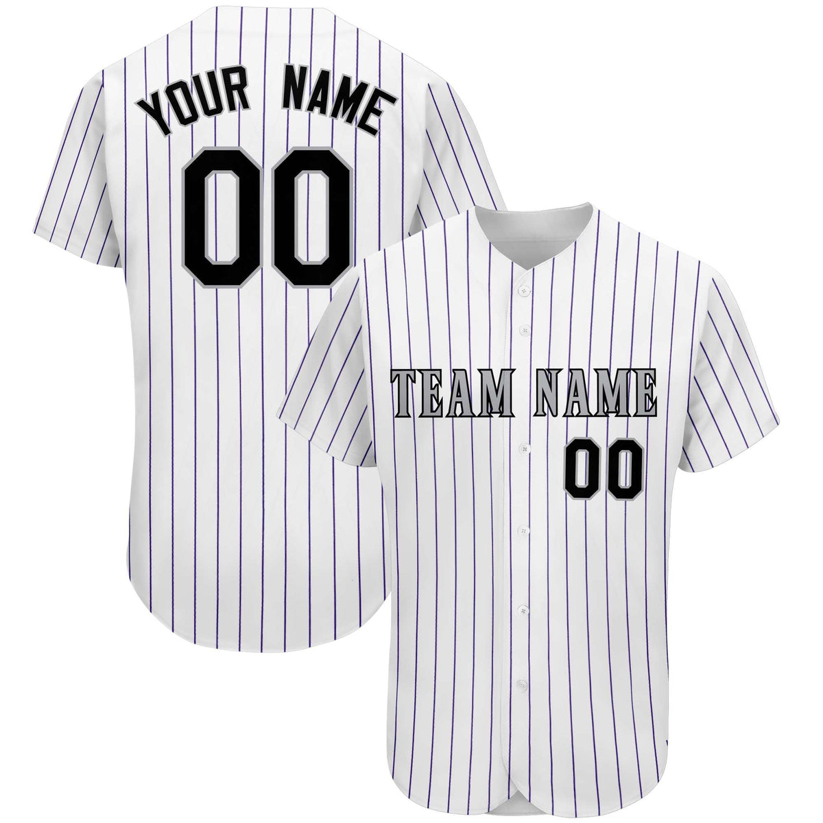 Custom Purple Team Classic Style Authentic Baseball Jersey