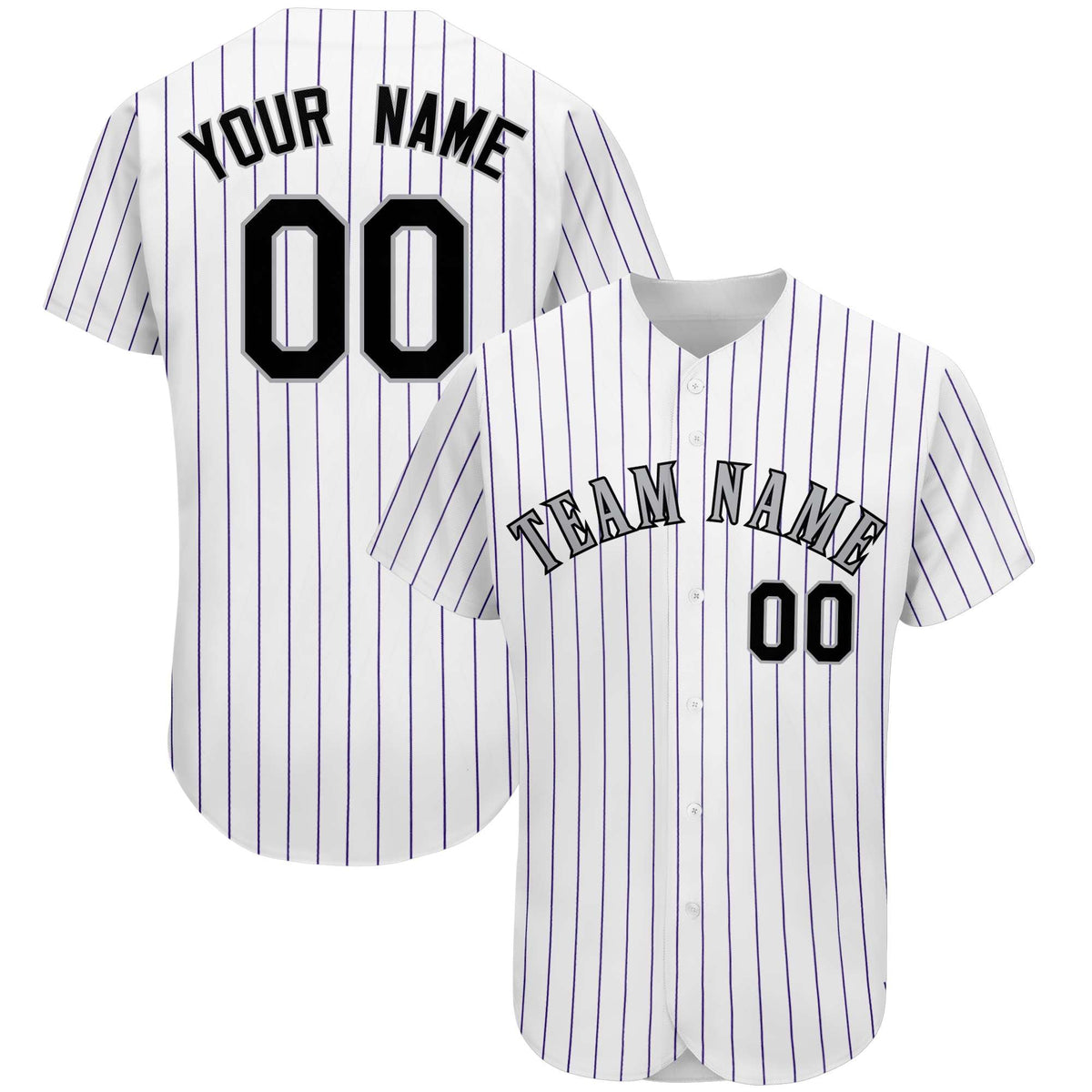 Custom Purple Team Classic Style Authentic Baseball Jersey