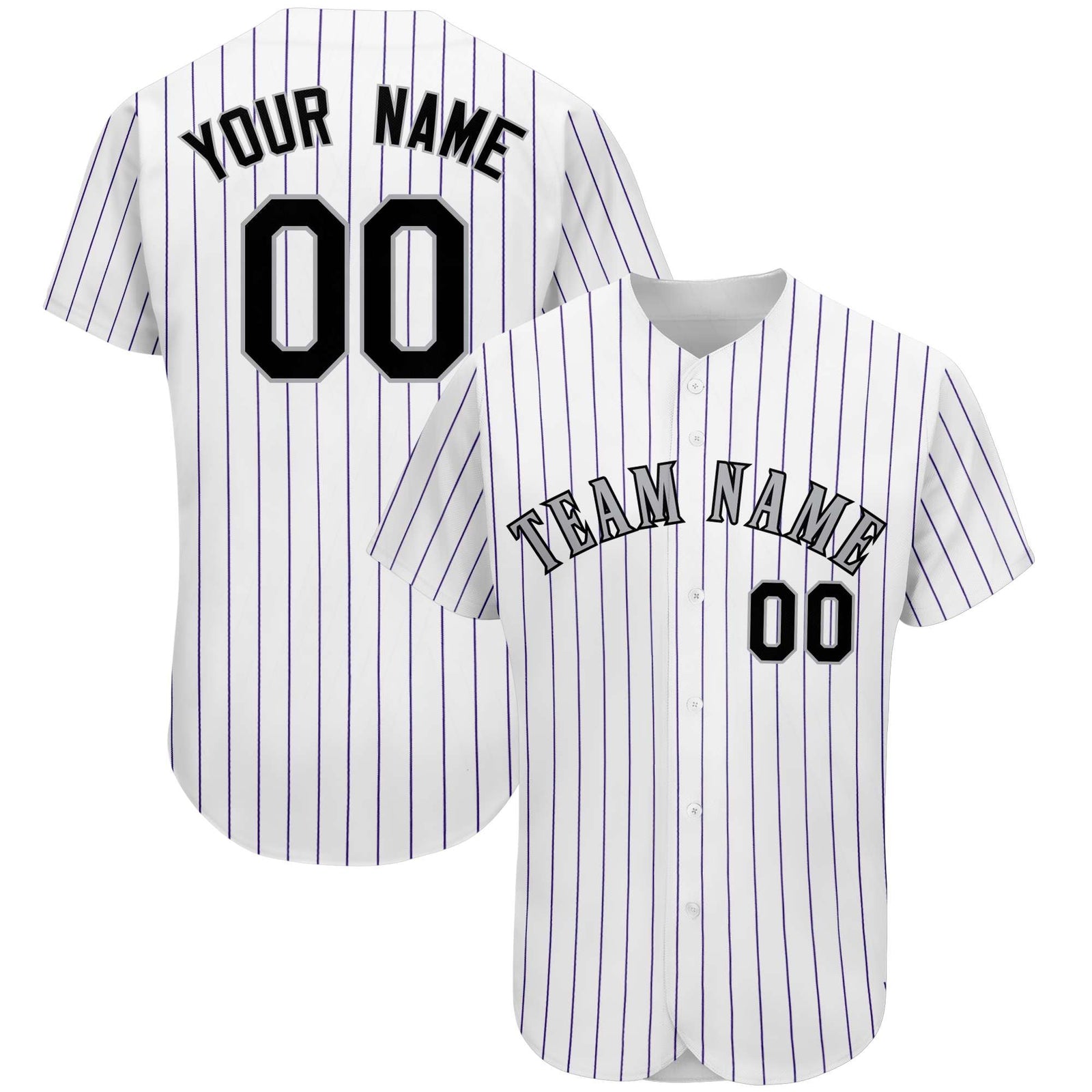 Custom Purple Team Classic Style Authentic Baseball Jersey