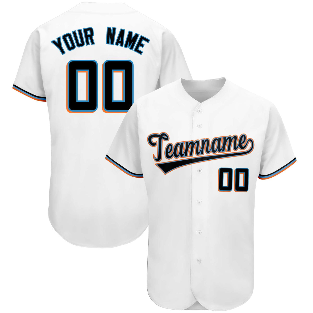 Custom White Team Classic Style Authentic Baseball Jersey