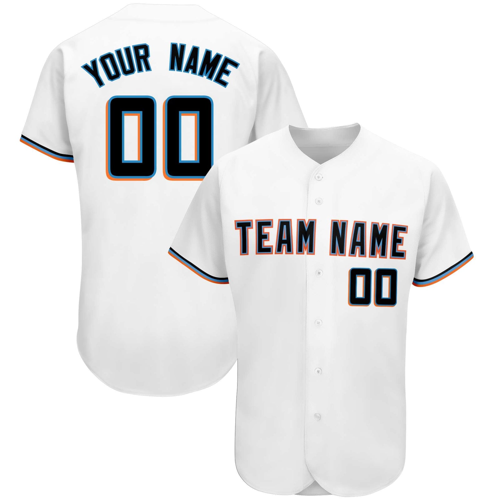 Custom White Team Classic Style Authentic Baseball Jersey