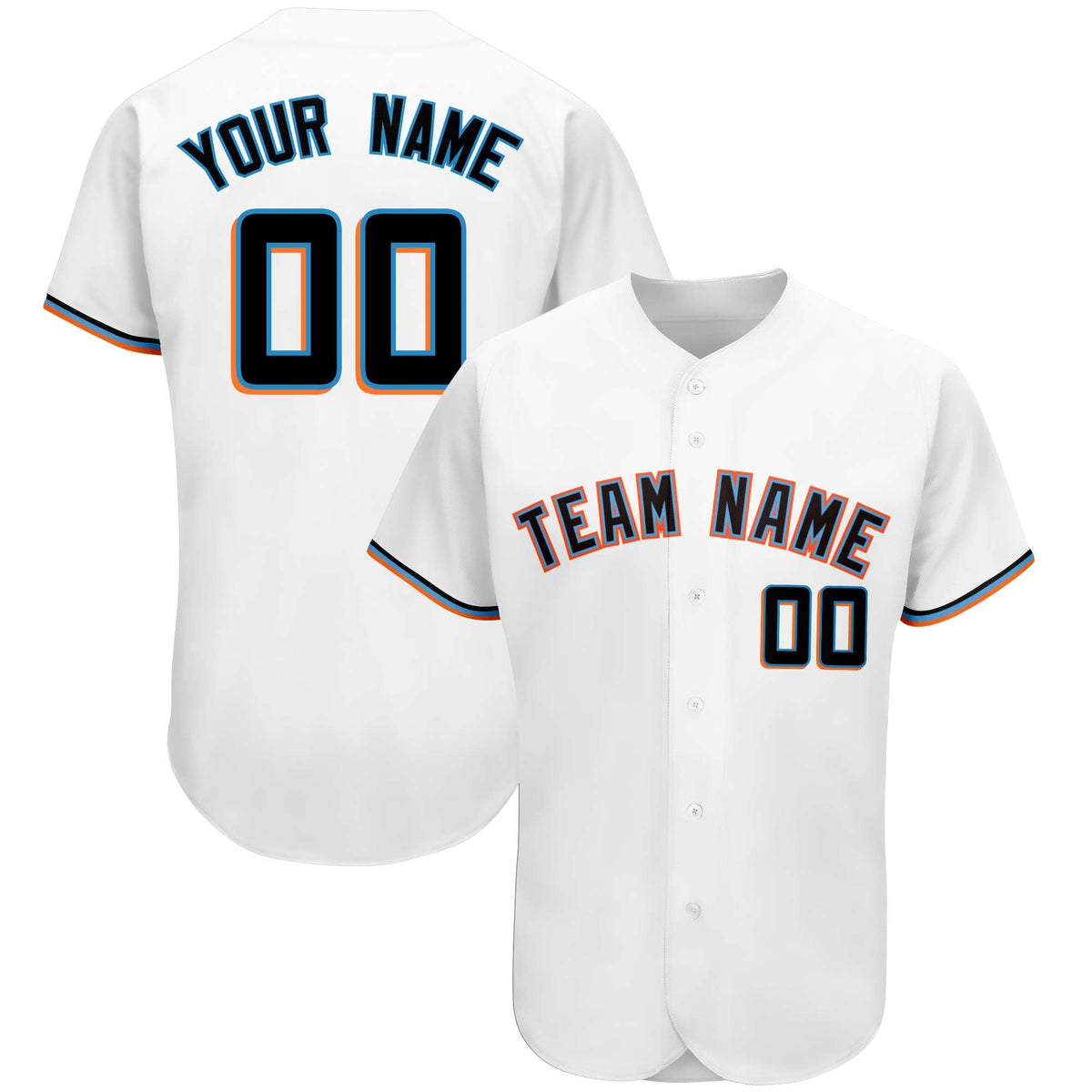 Custom White Team Classic Style Authentic Baseball Jersey