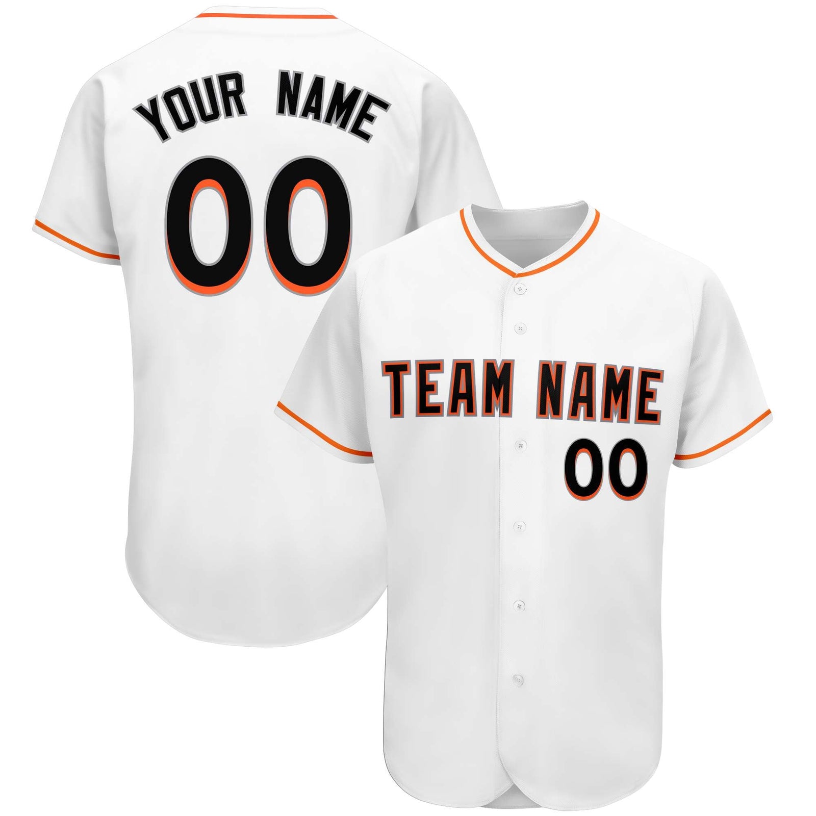 Custom White Team Classic Style Authentic Baseball Jersey