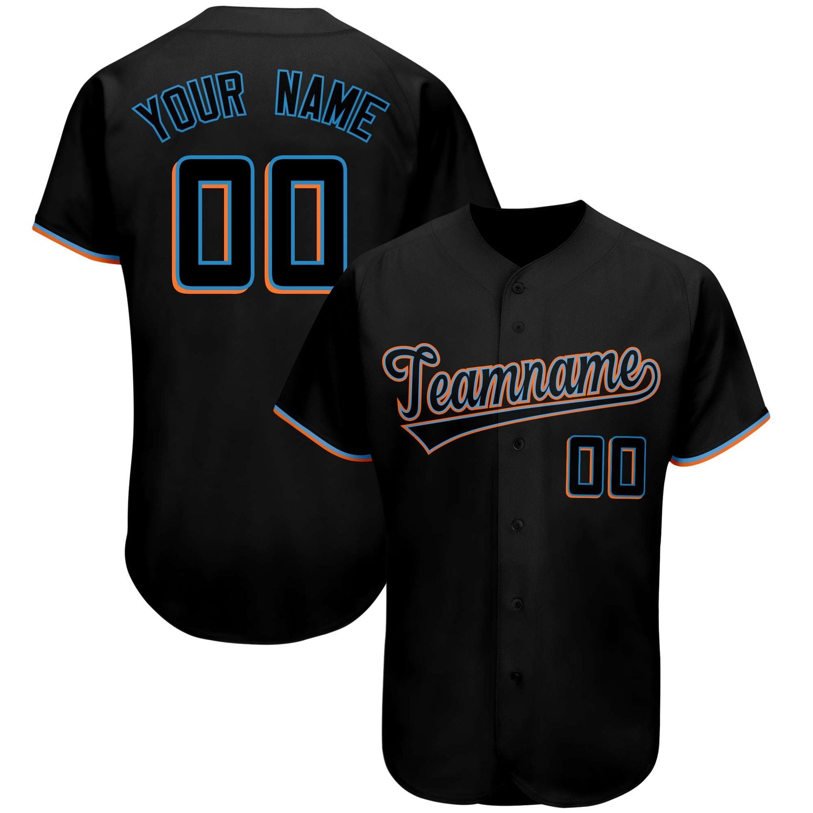 Custom Black Team Classic Style Authentic Baseball Jersey