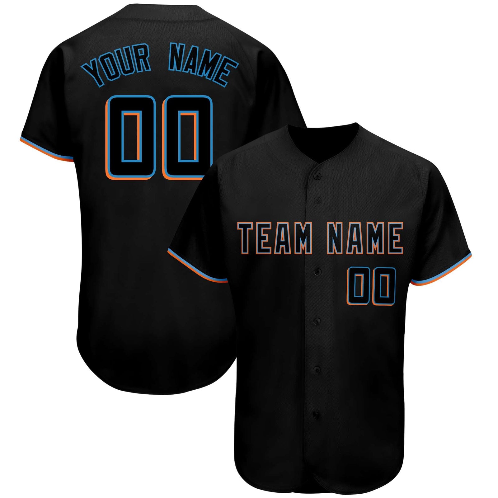 Custom Black Team Classic Style Authentic Baseball Jersey