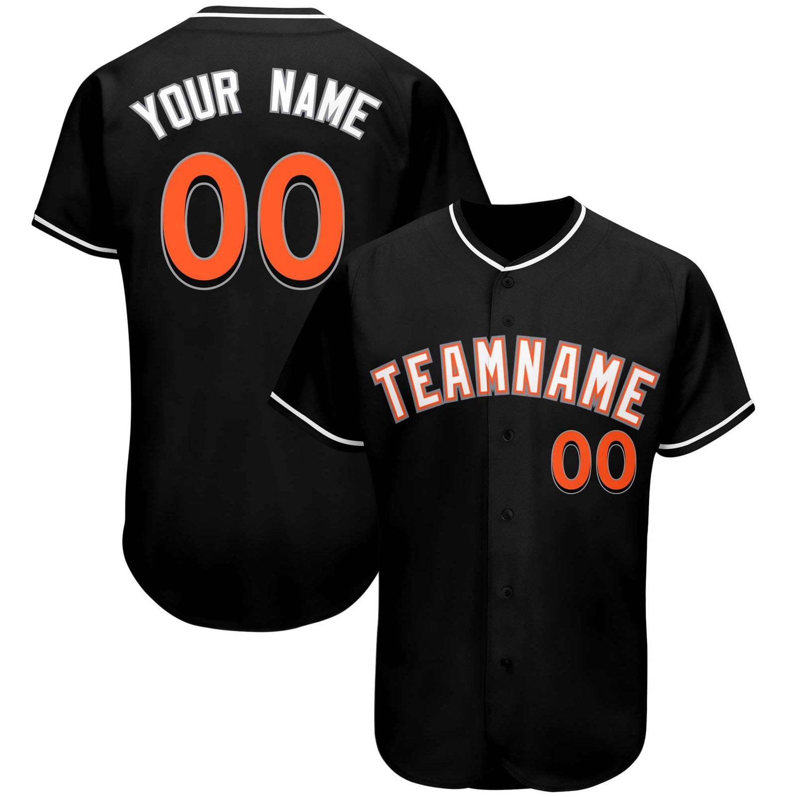 Custom Black Team Classic Style Authentic Baseball Jersey