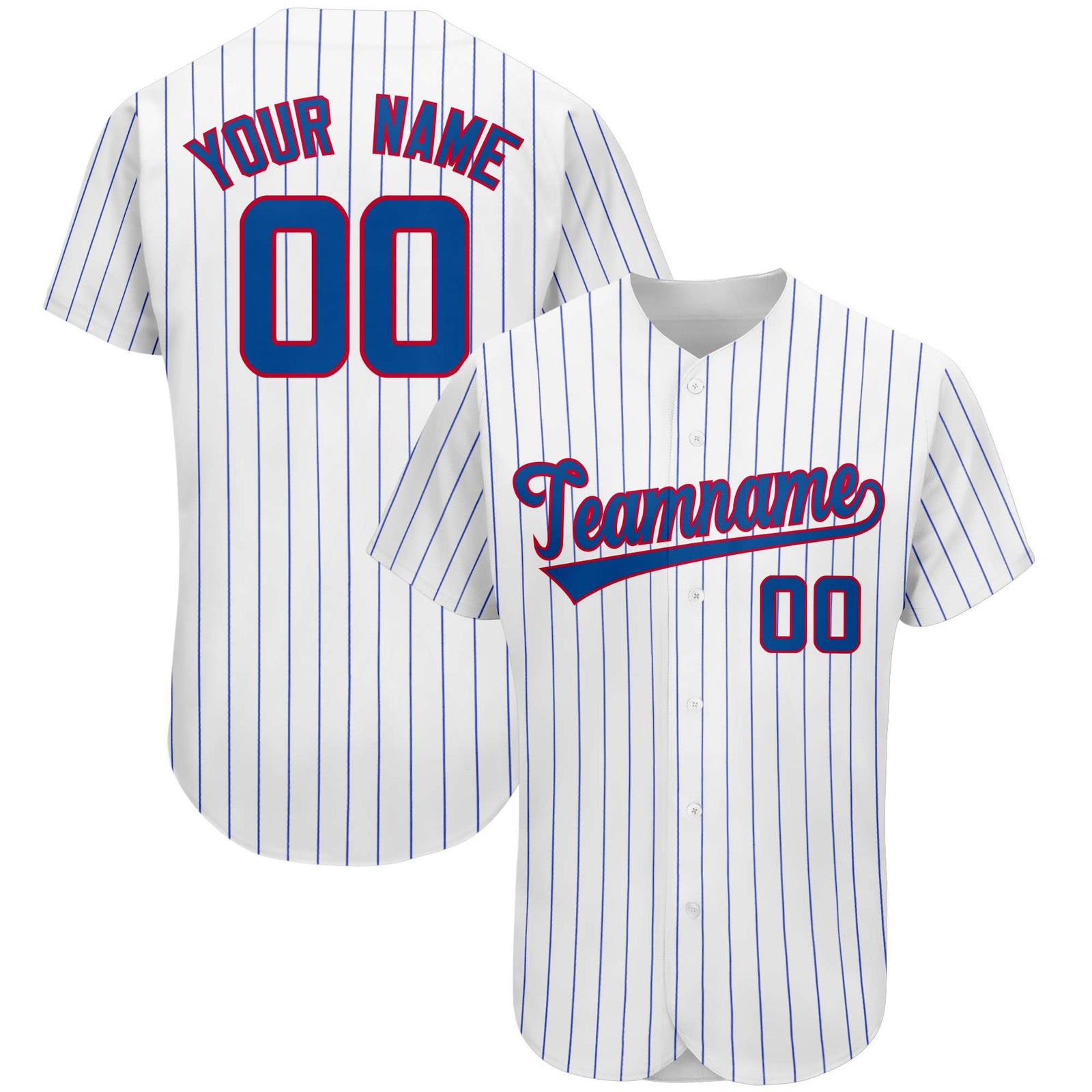 Custom Royal Team Classic Style Authentic Baseball Jersey