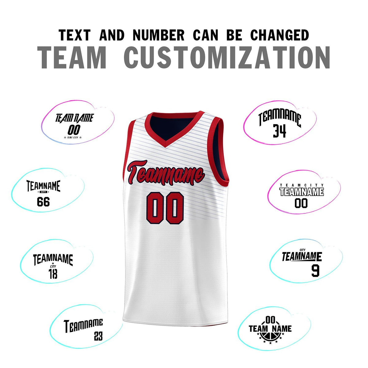 Custom White Navy Chest Slash Patttern Sports Uniform Basketball Jersey