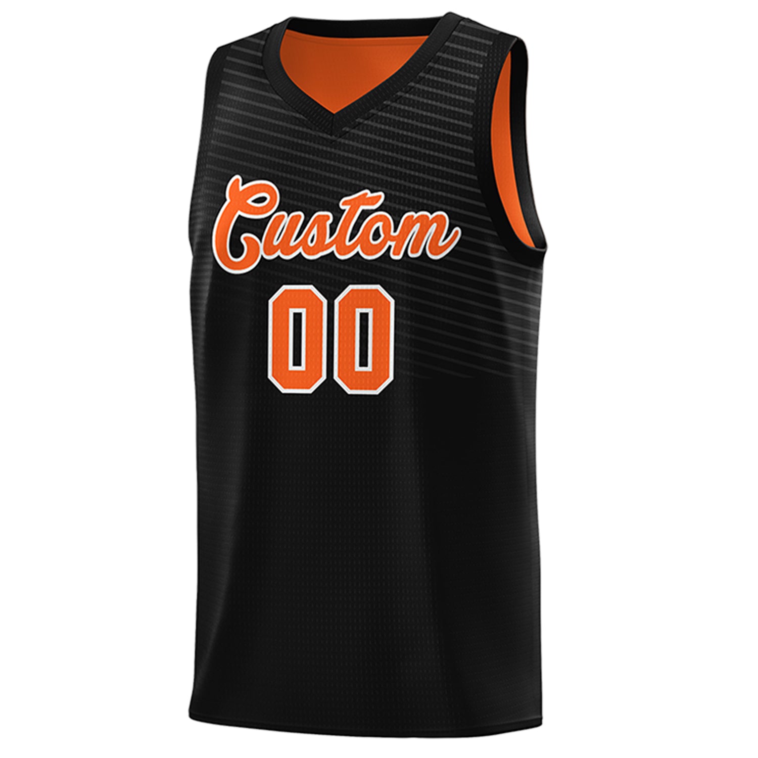 Custom Black Orange Team Sports Shirts Reversible Personalized Basketball Jersey for Men/Youth