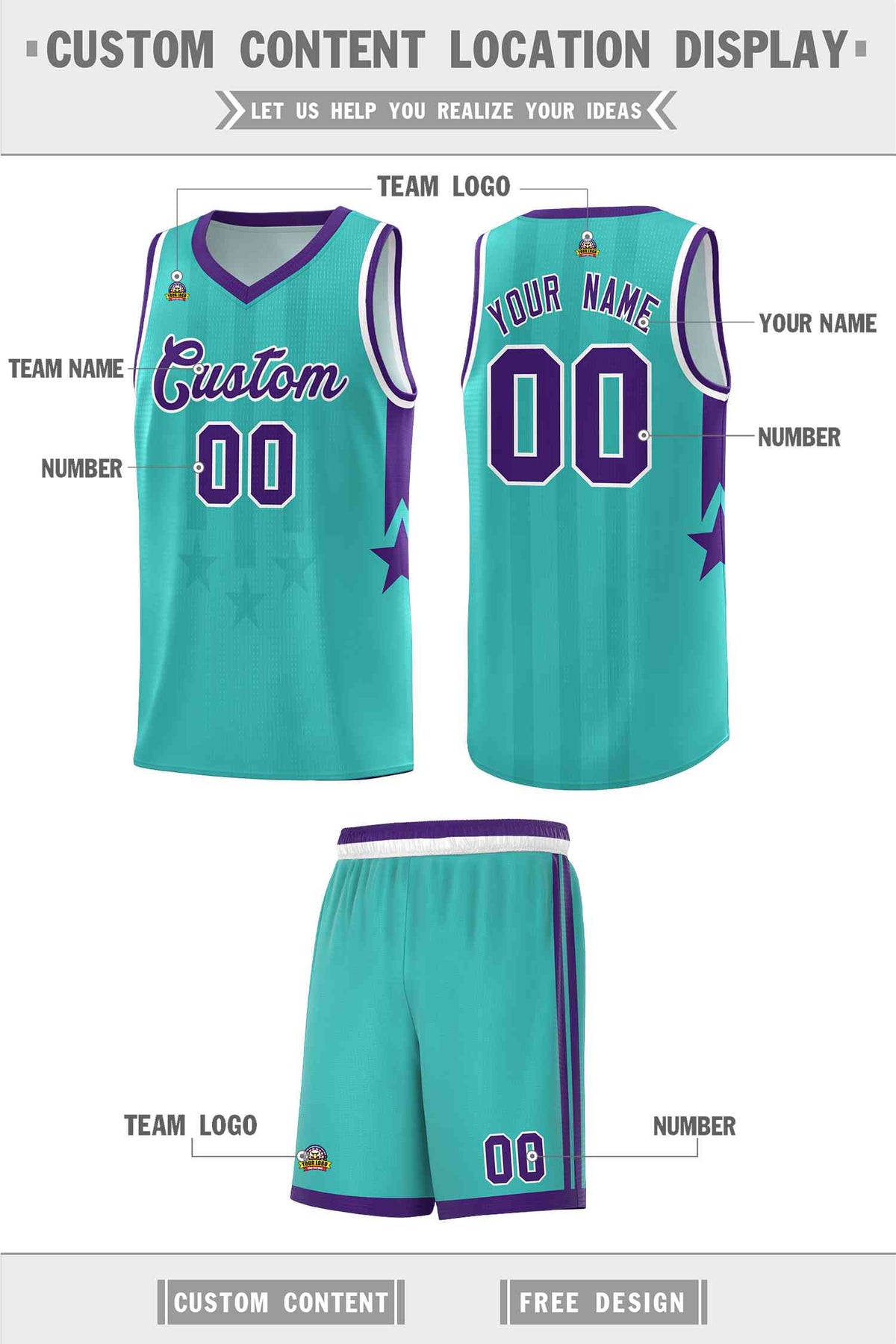 Custom Bright Green Purple and White Gradient Star Graffiti Pattern Sports Uniform Basketball Jersey