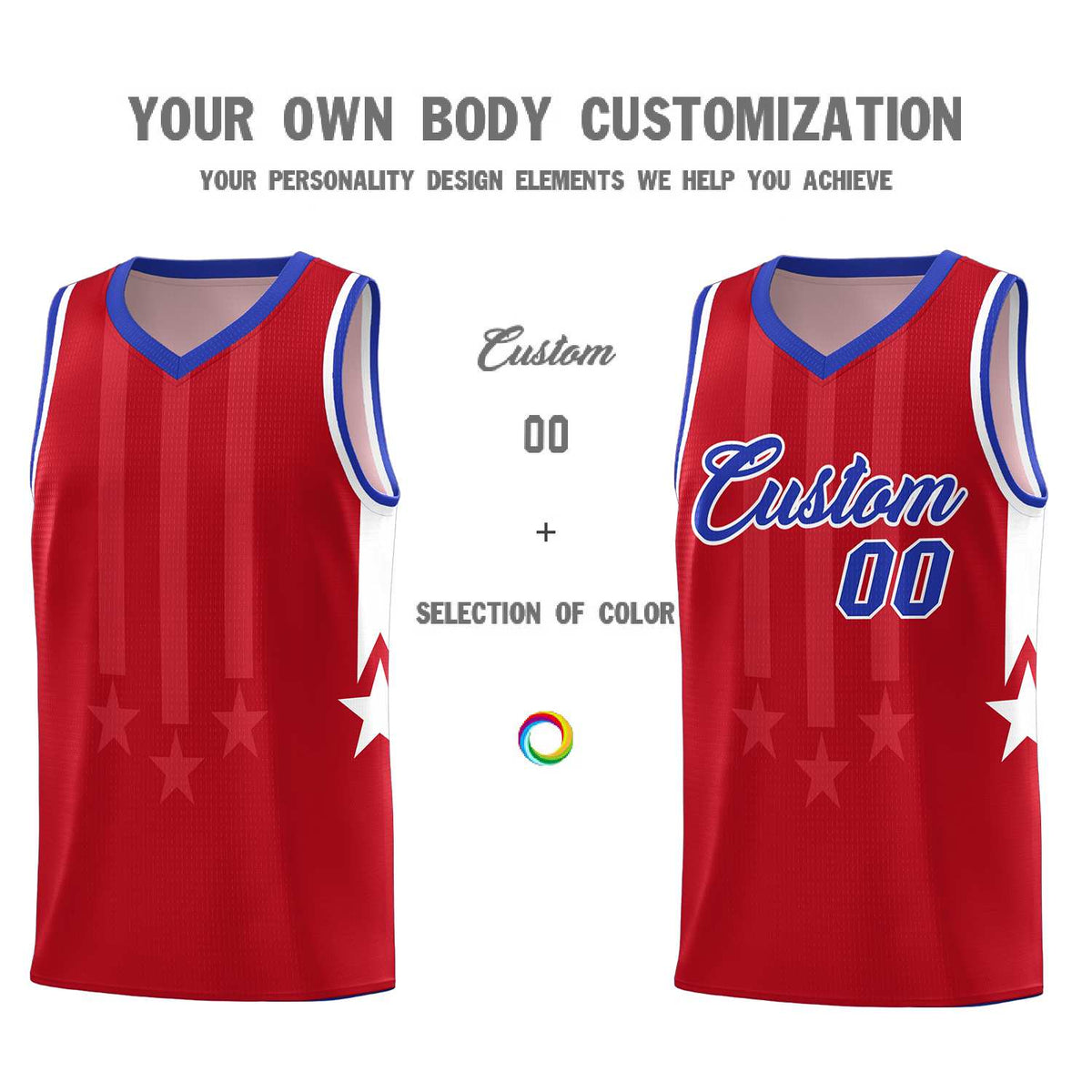 Custom Pink Royal and White Gradient Star Graffiti Pattern Sports Uniform Basketball Jersey