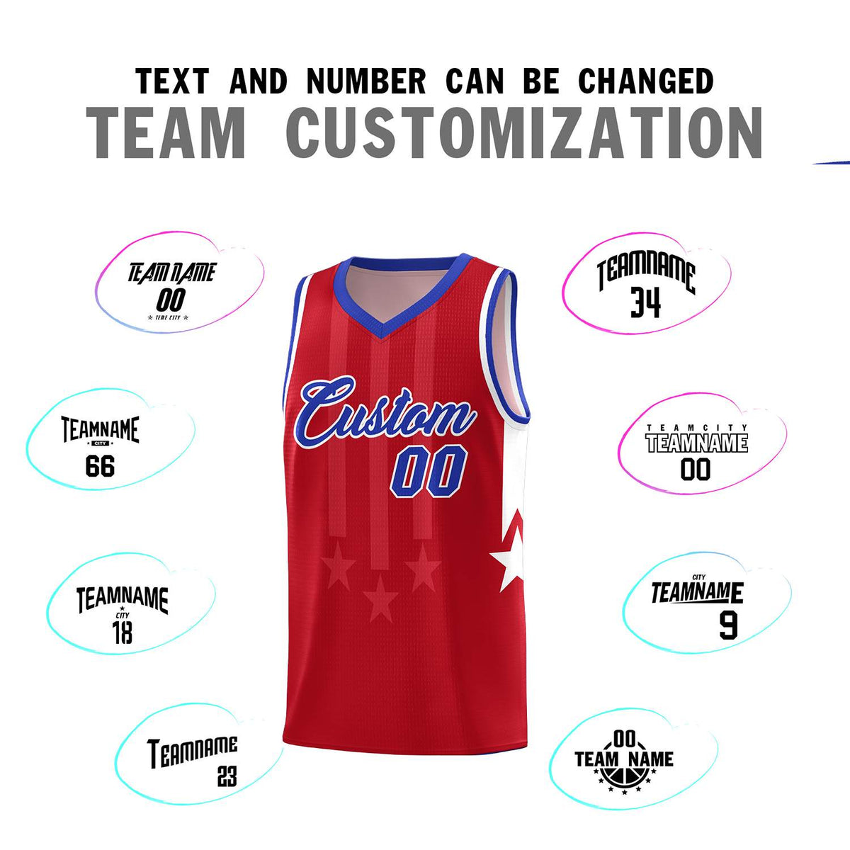 Custom Pink Royal and White Gradient Star Graffiti Pattern Sports Uniform Basketball Jersey