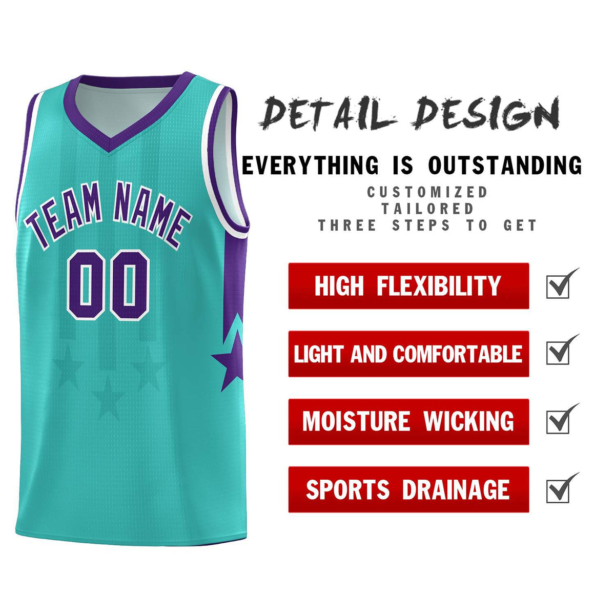 Custom Bright Green Purple and White Gradient Star Graffiti Pattern Sports Uniform Basketball Jersey