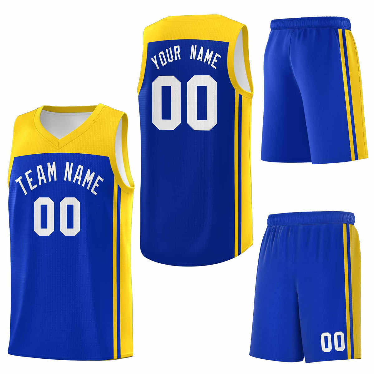 Custom Royal Gold Classic Sets Sports Uniform Basketball Jersey